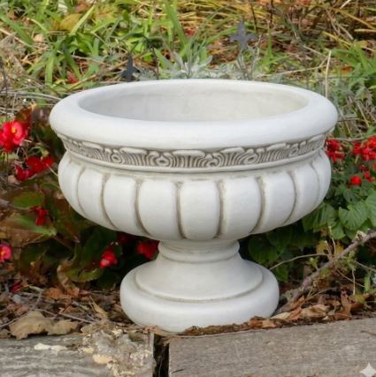 Windy Sand Fluted Urn 12  H